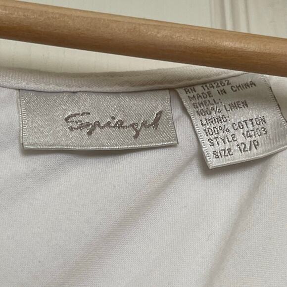 Vintage Spiegel Linen Maxi Dress Beach Wedding Lagenlook  Size 12/P - Picture 4 of 7